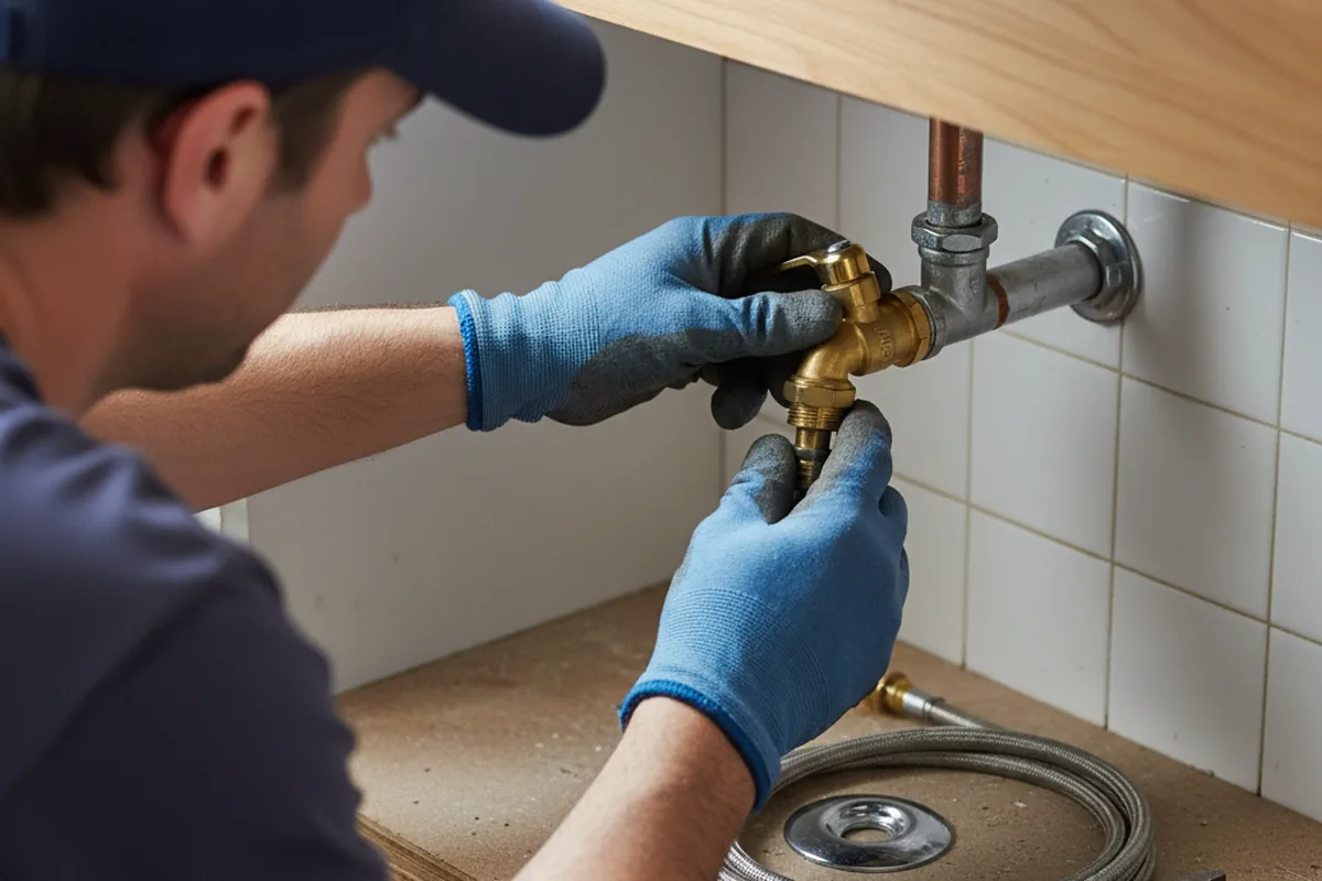 Shutoff valve and fitting work during Emergency Plumbing in Dover